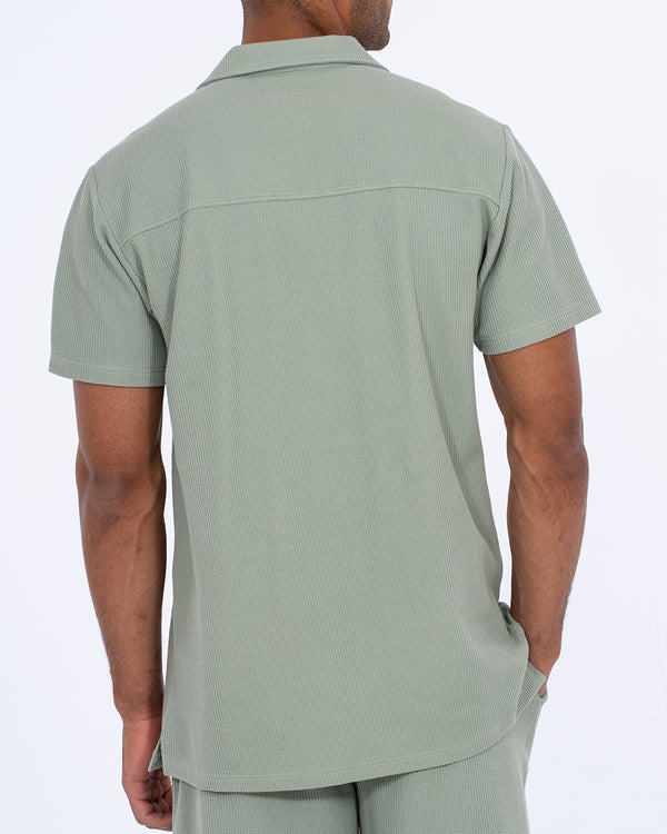 2t Joshua Tall Short Sleeve Waffle Shirt (sage)
