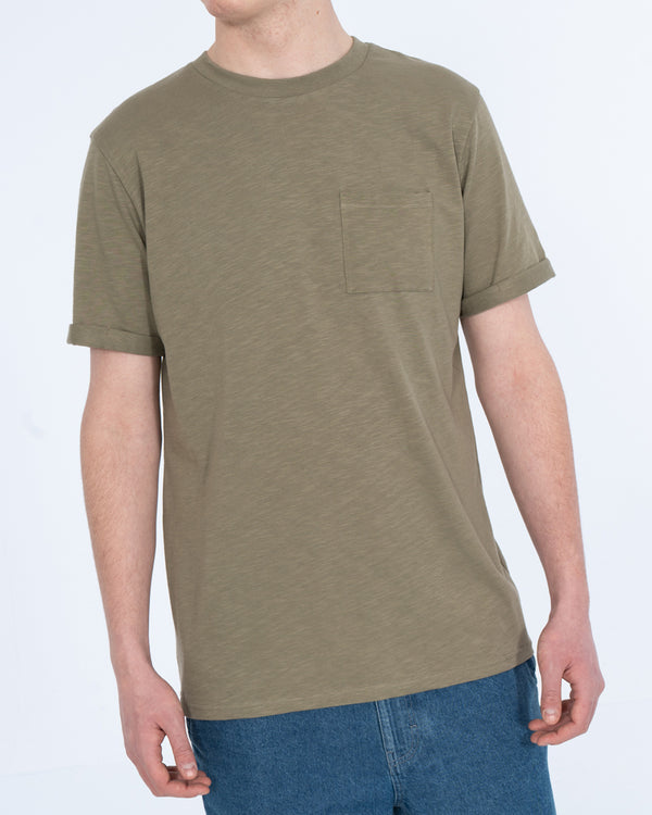 2t Arlo Tall Utility Pocket T-Shirt (khaki)