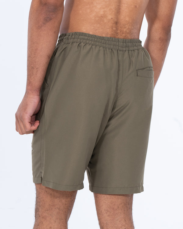 2t Aray Tall Embroidered Palm Swim Shorts (khaki)