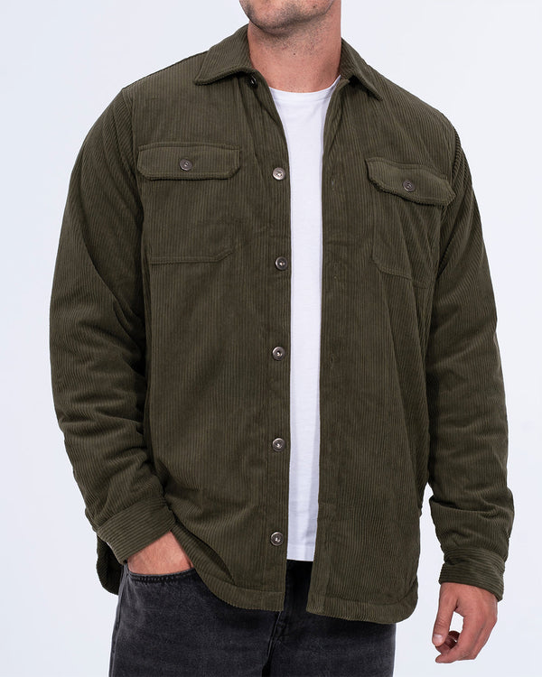 2t Archie Tall Cord Quilted Jacket (khaki)