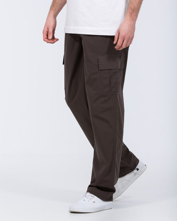 2t Reuben Tall Lightweight Loose Fit Cargo Trousers (charcoal)