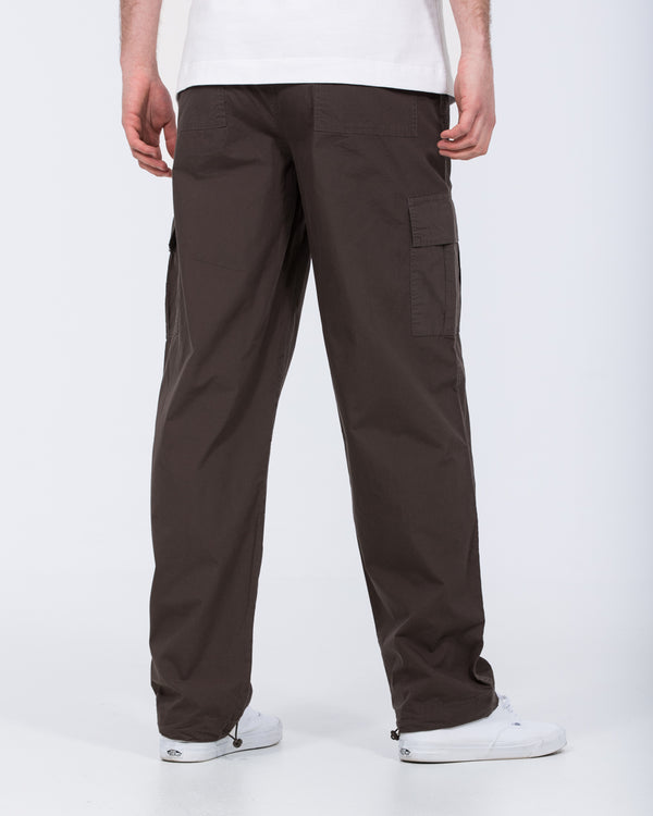 2t Reuben Tall Lightweight Loose Fit Cargo Trousers (charcoal)