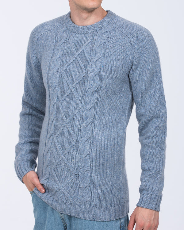 2t Lambswool Cable Knit Tall Jumper (sky)