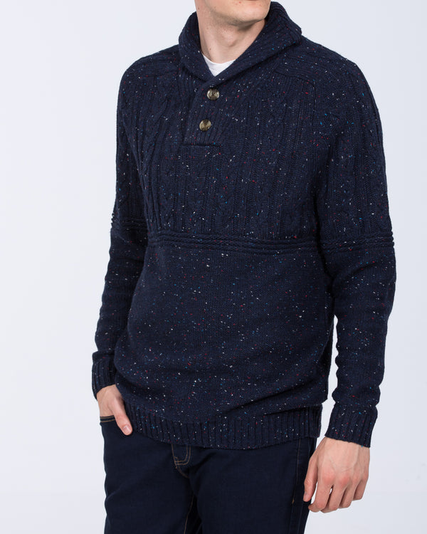 2t Connall Tall Cable Knit Jumper (navy)