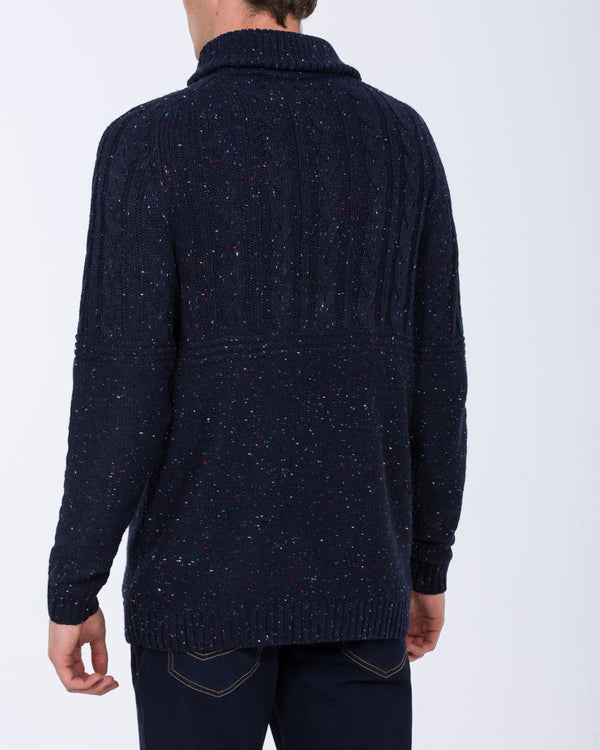 2t Connall Tall Cable Knit Jumper (navy)