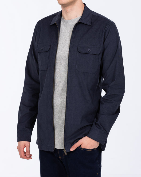 2t Tall Zip Up Cord Shacket (indigo)