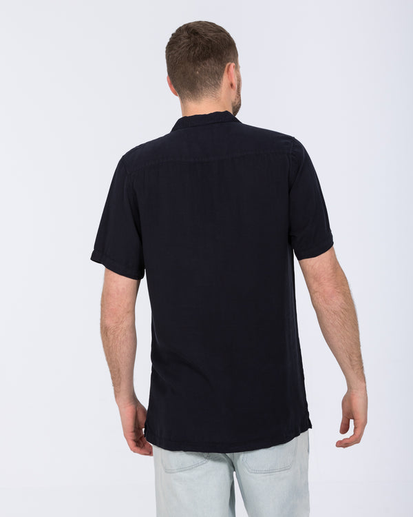 2t Reagan Tall Short Sleeve Revere Shirt (navy)