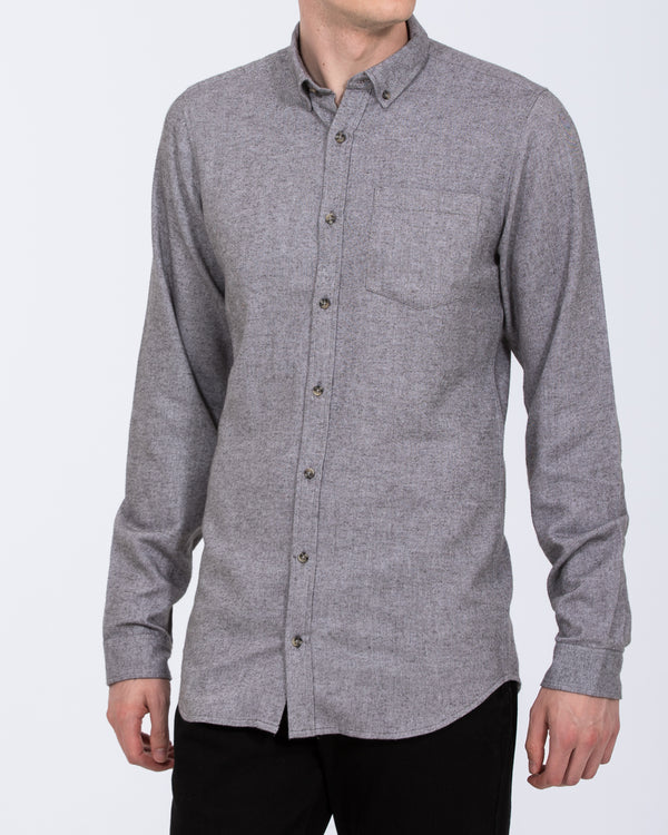 2t Slim Fit Extra Tall Flannel Shirt (silver)