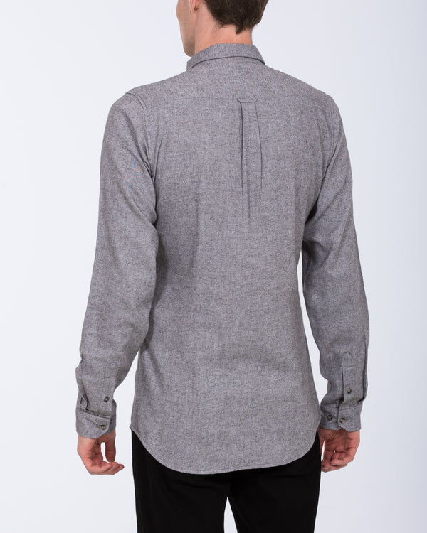 2t Slim Fit Extra Tall Flannel Shirt (silver)