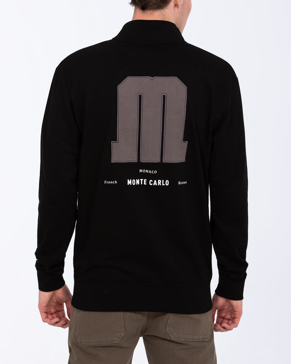 2t Wyatt Tall Quarter Zip Embroidered Sweatshirt (black)