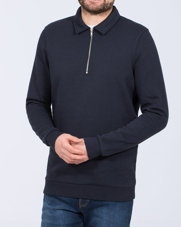 2t Elijah Tall Quarter Zip Sweatshirt (navy)