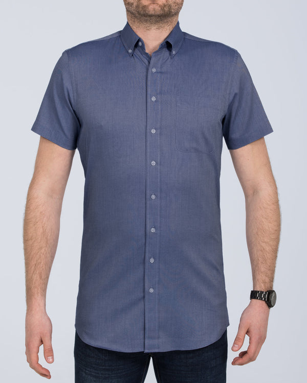 2t Slim Fit Short Sleeve Tall Shirt (mid blue)