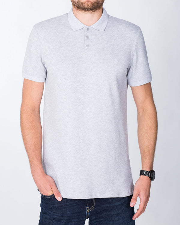 2t Slim Fit Tall Polo Shirt (heather grey)