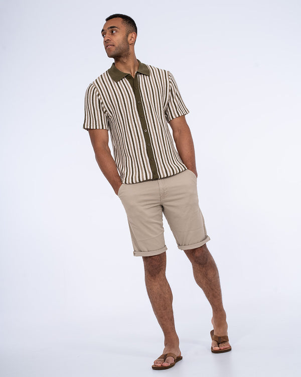 2t Bowie Tall Jacquard Polo Shirt (khaki)