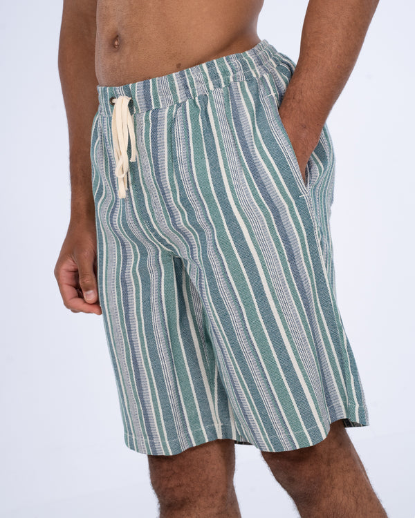 2t Greg Tall Striped Shorts (green)