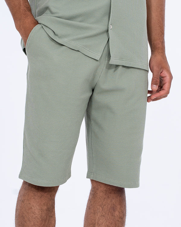 2t Joshua Tall Waffle Shorts (sage)