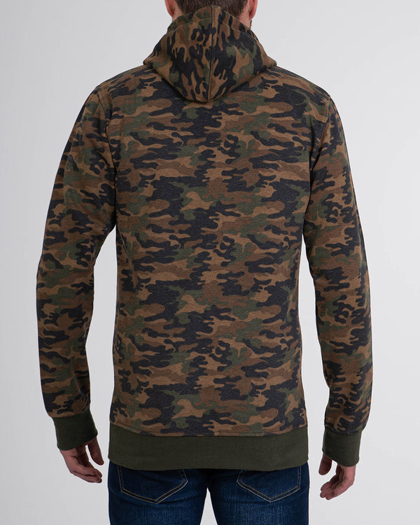 2t Zip Up Tall Camo Hoodie (khaki)