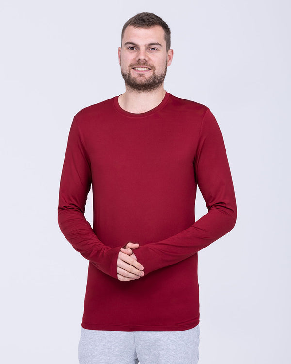 2t Long Sleeve Impact Training Top (burgundy)