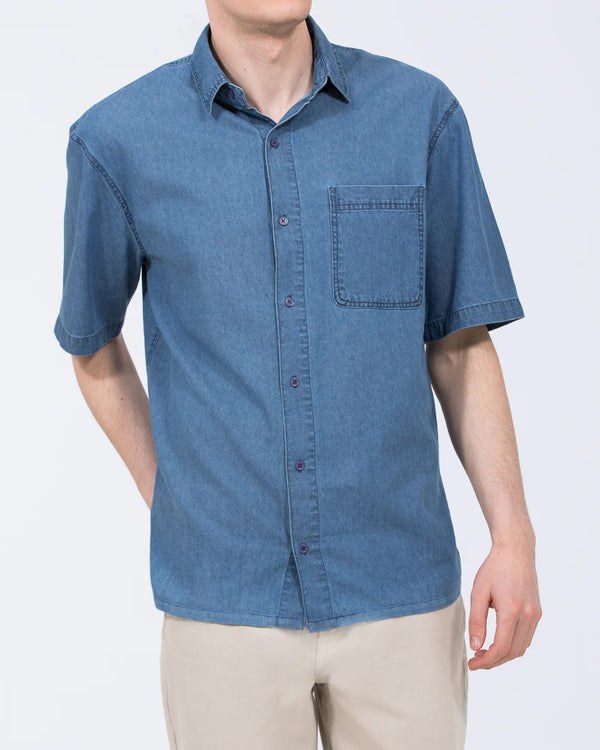 2t Tall Denim Short Sleeve Shirt (blue)