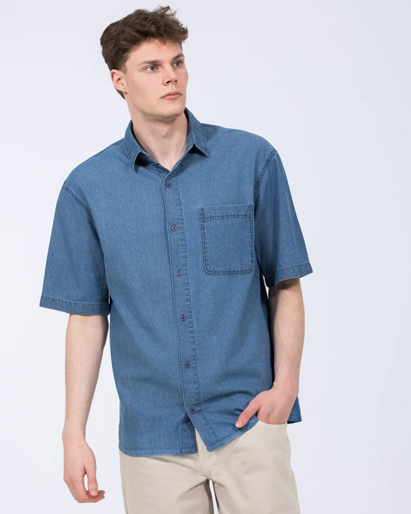 2t Tall Denim Short Sleeve Shirt (blue)