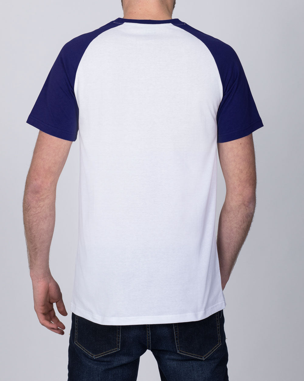 2t Raglan Tall T-Shirt (white/navy)