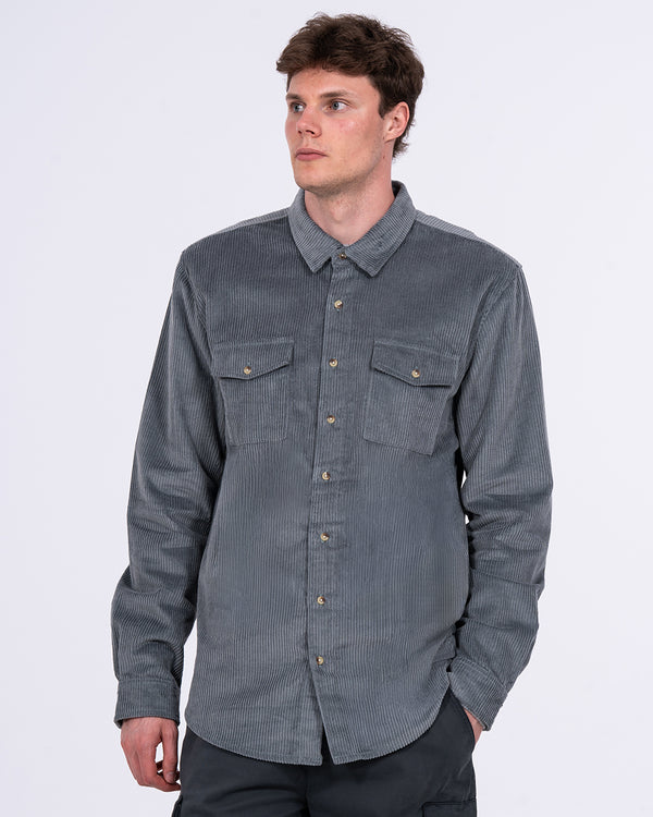 2t Ashgrove Tall Cord Overshirt (titanium blue)
