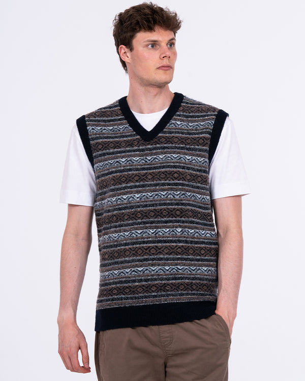 2t Blaikies Tall Fairisle Tank (blue pattern)