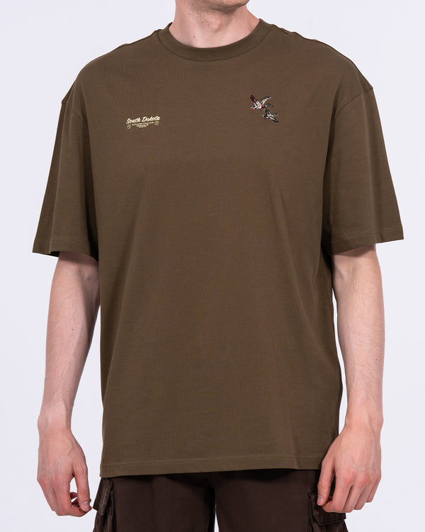 2t Brad Tall Oversized T-Shirt (printed moss)