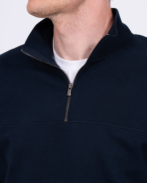 2t Loriston Tall Quarter Zip Sweatshirt (navy)