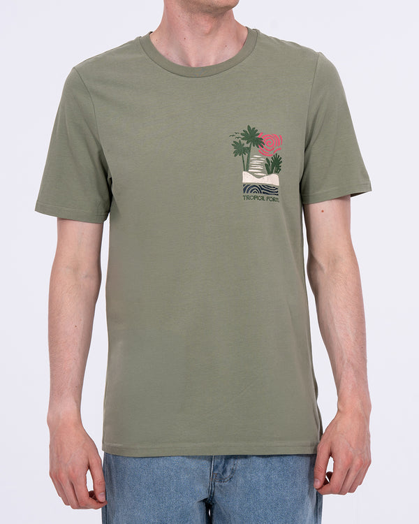 2t Tall Liam Regular Fit T-Shirt (khaki tropical forms)