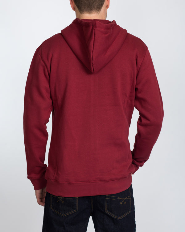 2t Zip Up Tall Hoodie (deep red)