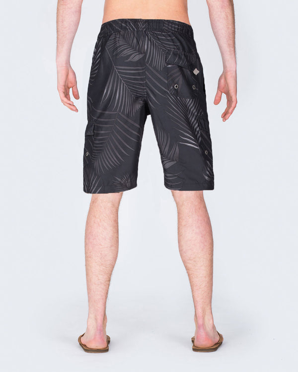 2t Tall Leaf Swim Shorts (black)