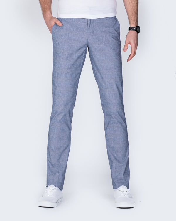 Redpoint Jasper Slim Fit Trousers (blue check)