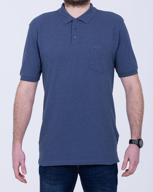 North 56 Regular Fit Tall Polo Shirt (blue melange)