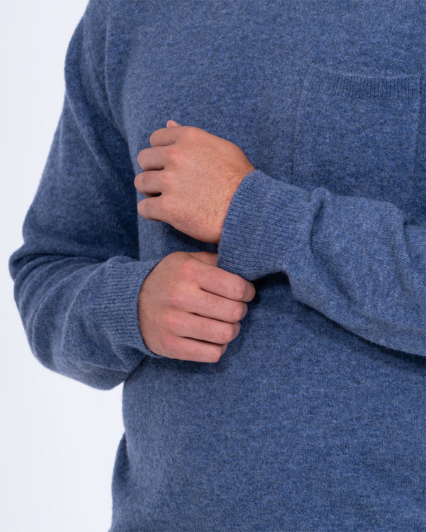 2t Finley Tall Crew Neck Pocket Jumper (light blue)