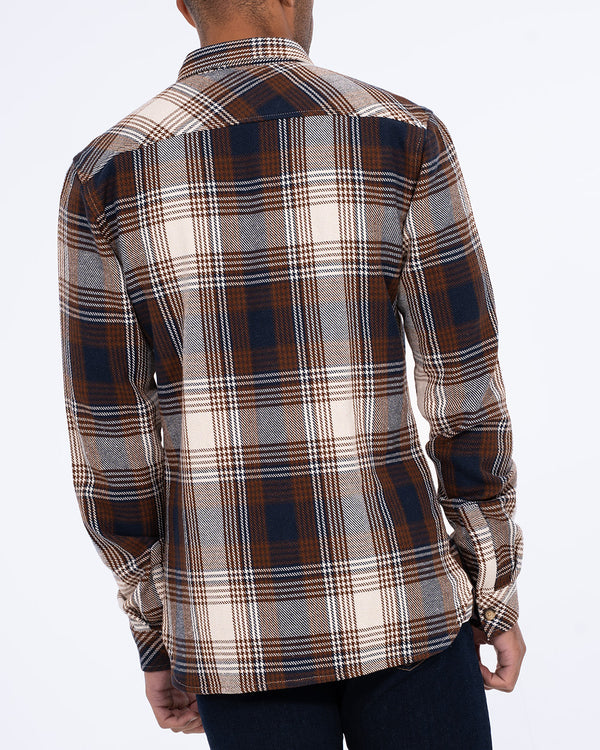2t Caleb Tall Checked Shacket (camel)