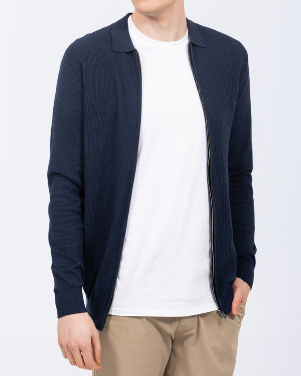 2t Tall Zip Through Cardigan (navy)