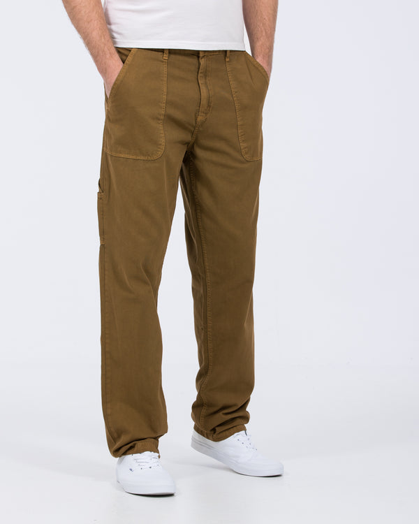 2t Calum Tall Loose Fit Carpenter Trousers (tan)