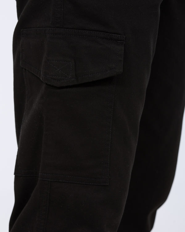 Essentalls Ray Tall Mens Slim Fit Cargo Trousers (black) Tall