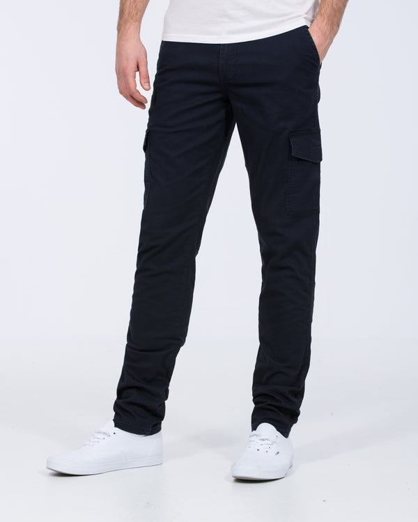 Essentalls Ray Tall Slim Fit Cargo Trousers (navy)