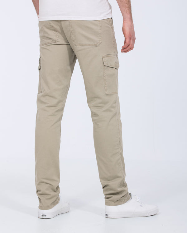Essentalls Ray Tall Slim Fit Cargo Trousers (stone)