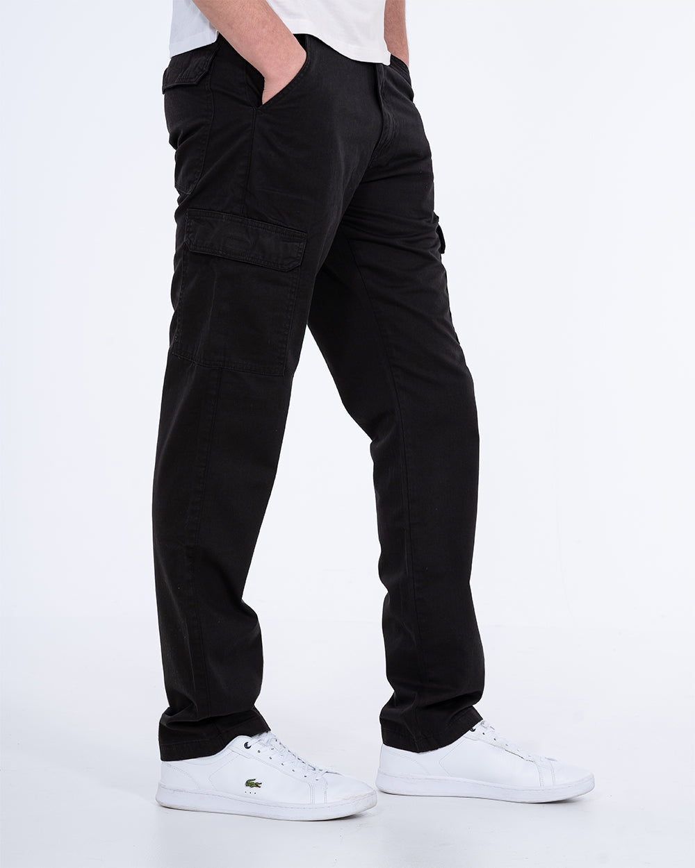 2t Dylan Slim Fit Tall Mens Extra Long 36 38 40 Inside leg cargo trousers  pants black | Tall Mens Clothing | 2tall.com