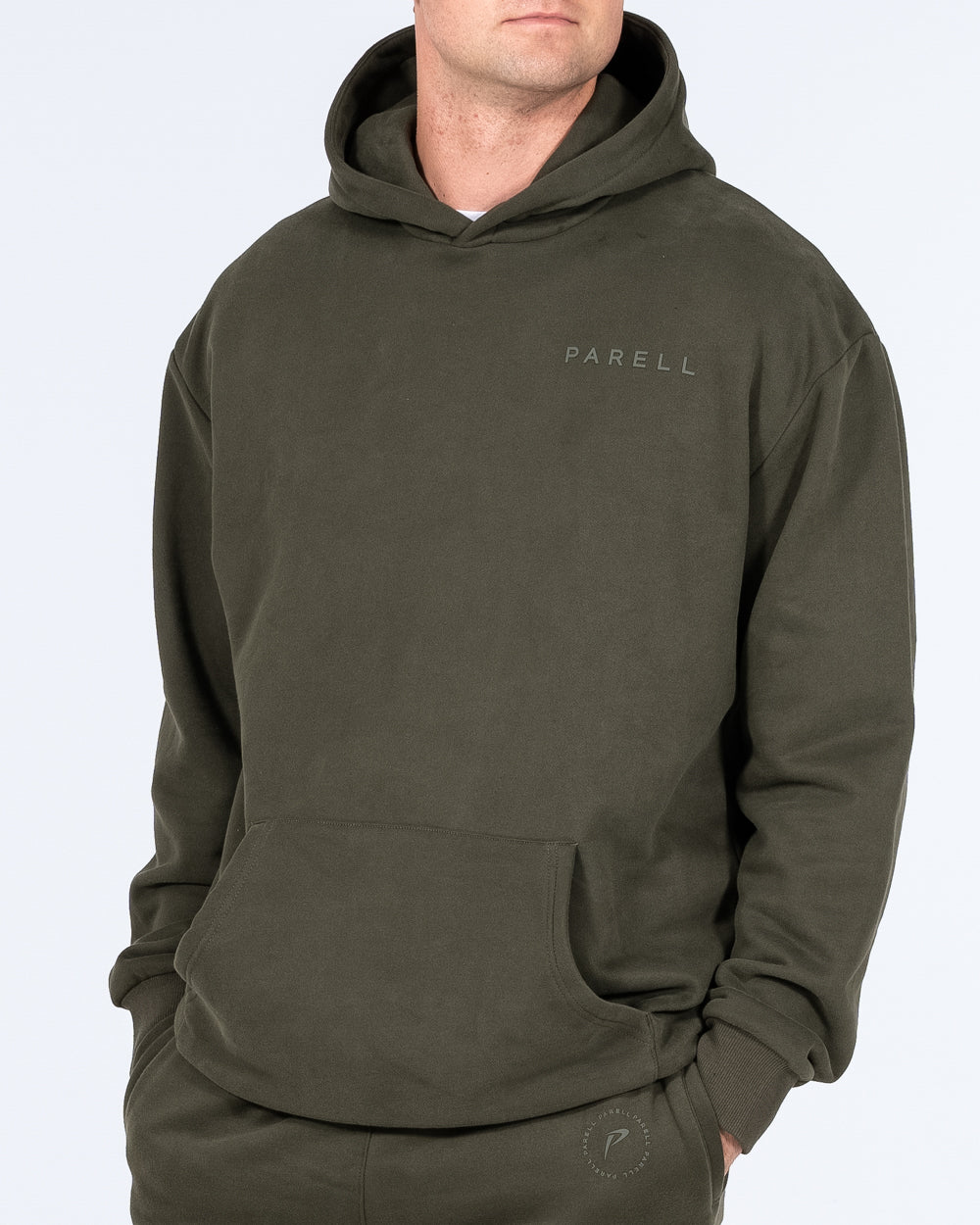 Parell Evolve Tall Mens Oversized Pullover Hoodie khaki Tall Mens Clothing 2tall