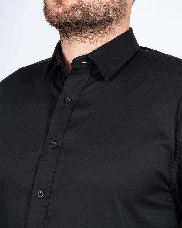 2t Regular Fit Extra Tall Formal Shirt (black)