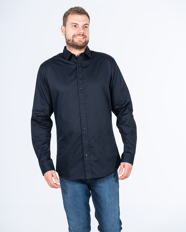 2t Regular Fit Extra Tall Formal Shirt (navy)