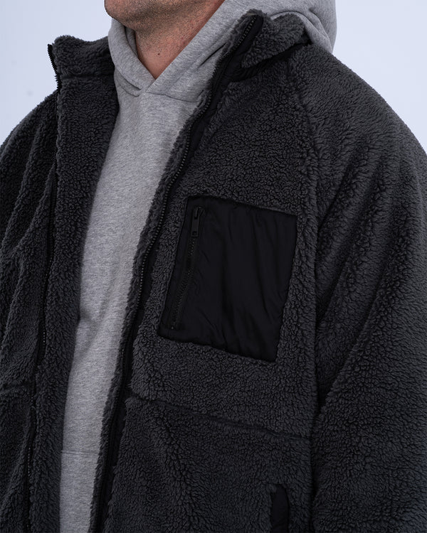 2t Eric Zip Up Tall Fleece Jacket (charcoal)