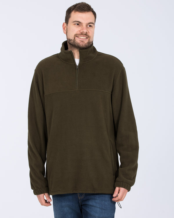 2t Asher Tall Quarter Zip Fleece (khaki)