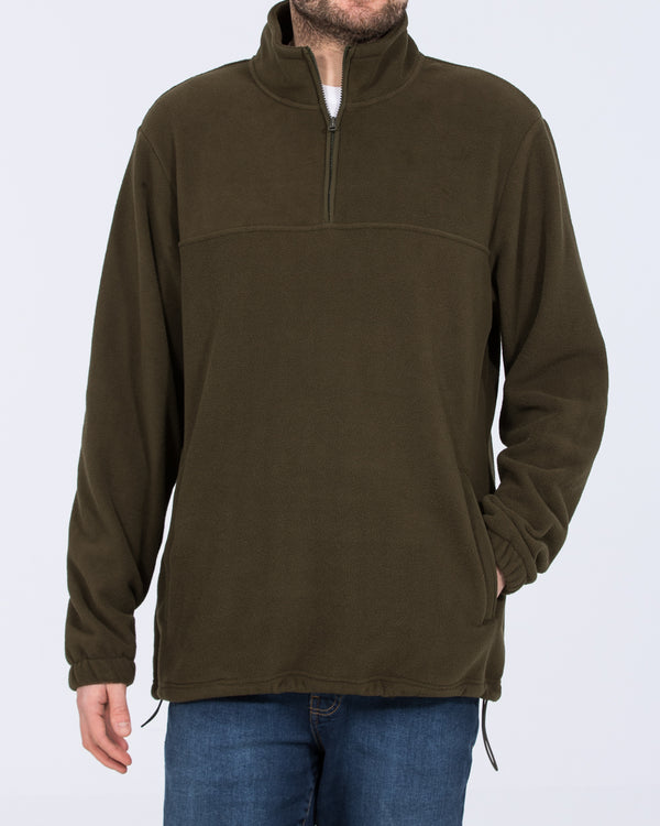 2t Asher Tall Quarter Zip Fleece (khaki)