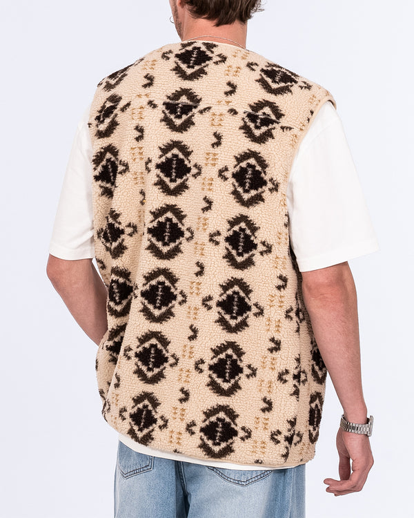 2t Rubislaw Tall Fleece Gilet (cream pattern)