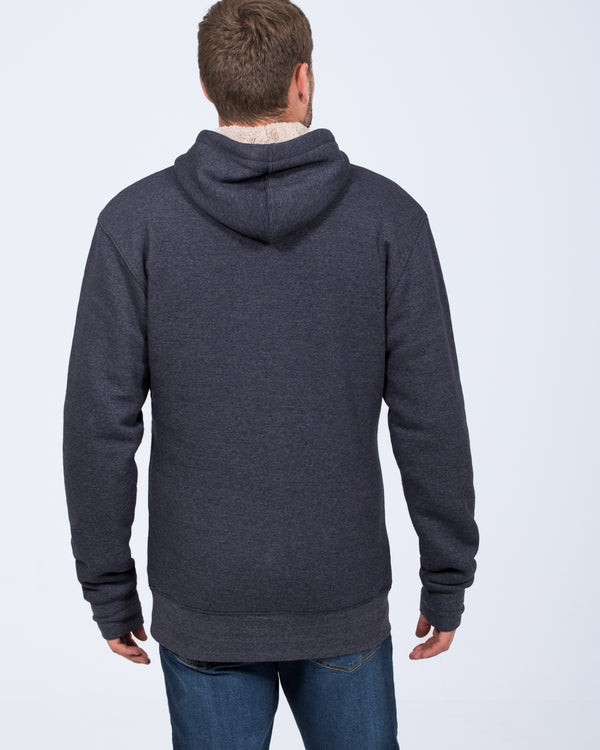 2t Arthur Tall Sherpa Hoodie (navy marl)